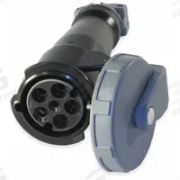 HUBBELL Pin and Sleeve Connector: Black, 347/600V AC, Three Phase, 100 A, 4 Pole, 5 Wire (MPN HBL5100C5W). Key specifications — Brand: HUBBELL.