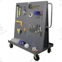 APPROVED VENDOR Mobile A-Frame Louvered/Pegboard Rack: 54 1/2 in x 48 in x 48 in (MPN AF-3048-PBLP-95). Key specifications — Color: Gray; Caster Wheel/Configuration: (2) Swivel with Brake; Caster Wheel/Tread Material: Phenolic; Includes: Mounted End Handle; Brand: APPROVED VENDOR.