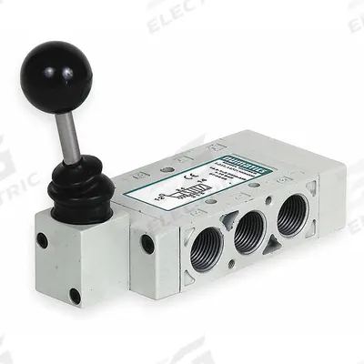 AVENTICS Manual Air Control Valve: L2, Lever, Four-Way / Three-Position, Aluminum - Aventics L2 Series Manual Air Control Valves