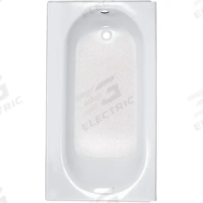 AMERICAN STANDARD Recess Bath: Right Drain Location, 14 in Overall Ht, 60 in Overall Lg - Alcove Bathtubs