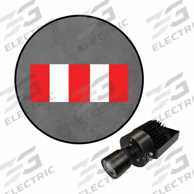 VISUAL WORKPLACE Virtual Safety LED Walkway: Virtual Safety LED Walkway, Red/White Stripe - LED Safety Walkway Projectors