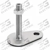 JW WINCO Male-End Leveling Mount: Swiveling Stud, 5/8"-11 Thread Size, 4,496 lbf Capacity (MPN 43-80-5/8X11-100-D3-UK). Key specifications — Finish: Plain; Base Shape: Teardrop; Load Capacity: 4,496 lbf; Thrust Pad Material: Buna-N; Mounting Holes: Mounting Holes Included; Includes: Nut.