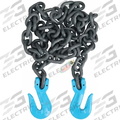 B/A PRODUCTS Recovery Chain: 5/8 in Overall Hook Size, 100, 10 ft Overall Lg, Black - Recovery Chains
