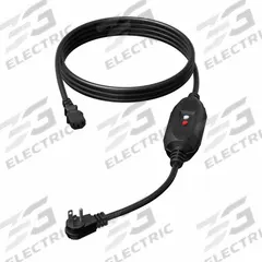 APPROVED VENDOR Line Cord GFCI: Auto Reset, 10 ft Lg, 16/3, 5-15P Plug, 13 A Current, 125V AC, Black (MPN 875LE6). Key specifications — NEMA Plug Configuration: 5-15P; Brand: APPROVED VENDOR; Voltage: 125V AC.