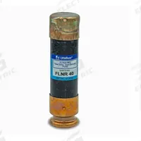 LITTELFUSE Fuse: Class RK5, FLNR Series, Time-Delay, 40 A, 250 V AC, 125 V DC, Non-Indicating (MPN FLNR040). Key specifications — Series: FLNR.