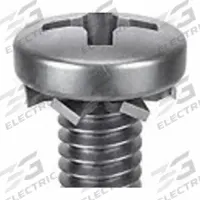 SEMS Screw: External Tooth, #10-32 Thread Size, 3/4 in Lg, Stainless Steel, Passivated, Pan, 25 PK (MPN 1-PPE-10F-75). Key specifications — Drive Size: #2.