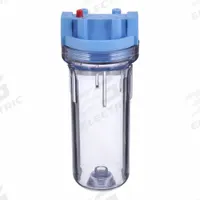 PENTAIR/PENTEK Water Filter Housing: 3/4 in, NPT, 12 5/8 in Overall Ht, 5 1/4 in Overall Dia, Clear (MPN 150071-75). Key specifications — Housing Material: Styrene Acrylonitrile; Housing Color: Clear; Brand: PENTAIR/PENTEK.