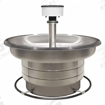 BRADLEY Wash Fountain: Silver, Stainless Steel, Circular, 54 in Overall Wd - Foot-Operated Push Bar Wash Fountains