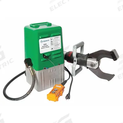 GREENLEE Hydraulic Pump: 10,000 psi Max. Op Pressure, 19 cu in/min Displacement @ 10,000 psi - Corded Lightweight Electric Hydraulic Pump Units
