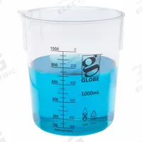 APPROVED VENDOR Beaker: Low Form, Printed Graduation, Polymethylpentene, Clear, 1,000 mL (MPN 3652-1M). Key specifications — Clarity: Clear; Graduation Style: Printed; Body Color: Colorless; Brand: APPROVED VENDOR; Product Type: Beaker; Includes Graduations: Yes; Beaker Type: Low Form.