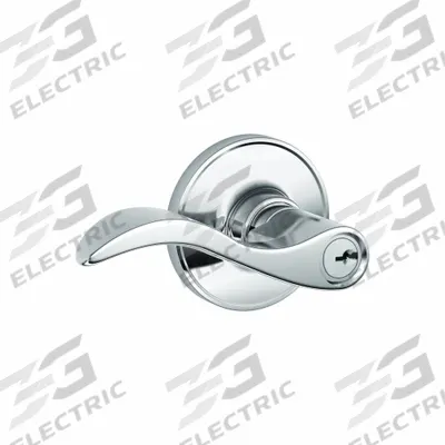 SCHLAGE RESIDENTIAL Seville Lever Lockset: Passage Lever Locksets, Chrome - Office Lever Locksets