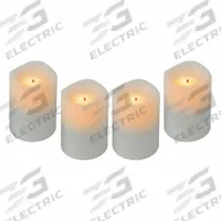STERNO Flameless Candle: 40 hr Burn Time, White, 2 in Overall Ht, 1 1/2 in Overall Wd (MPN 60324). Key specifications — Application: Flameless Inside Lamps; Jar Color: White; Brand: STERNO; Light Color: Amber; Color: White; Material: Plastic; Product Type: Votive Candle.