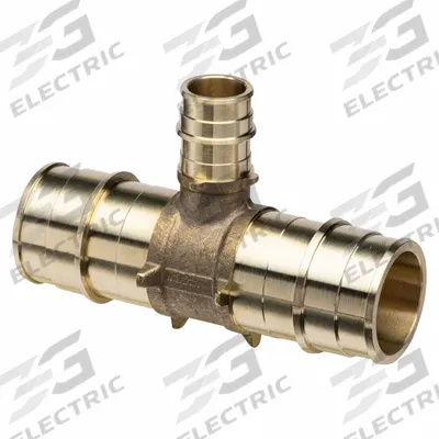 ZURN Barbed Tee: Brass, Expansion, 1 1/2 in ID, 1 1/2 in ID - Expansion Brass Barbed Tube Fittings