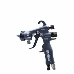 This conventional spray gun from GRACO features a 12-inch stainless steel construction and a 1/4-inch NPSM air inlet. It includes a needle assembly and is suited for applying enamels, epoxies, paints, and sealers in industrial finishing and coating operations.