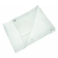 APPROVED VENDOR Tarp: 49.17 ft Lg, 28.83 ft Wd, Std Duty, 5.1 mil, Polyethylene, Clear, 3.4 oz/sq yd