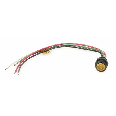 BRAD HARRISON Soket Ulir Eksternal: 130013, 7/8"-16 Ukuran Ulir Kopling, 1 ft Panjang Kabel - Actuator & Sensor Receptacles