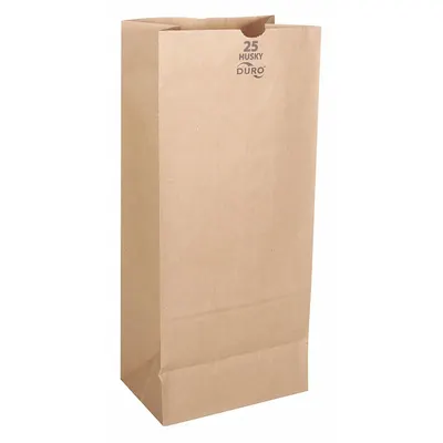 DURO Kantong Belanja: Lebar 8 1/4 in, Kedalaman 5 1/4 in, Tinggi 18 in, Kantong Belanja, Kraft, 400 PK (MPN 70223) - Hardware Bags