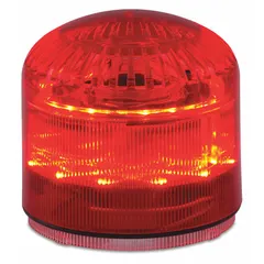 Wall-mountable tone alarm with multimode light for visual and audible signaling in industrial environments. Operates on 120 to 240V AC. Features NPN/PNP connection type. Overall width 3 29/32 in.