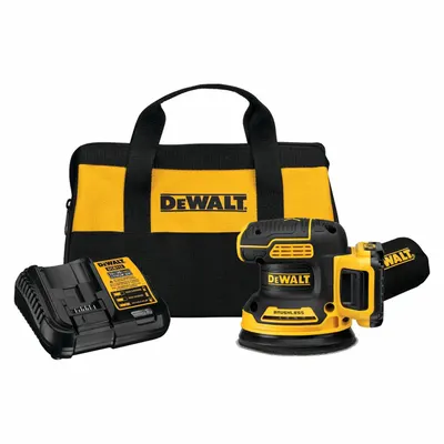 Sander Orbital Nirkabel DEWALT: 20V MAX, Baterai Termasuk, 5 in Dia, Orbital Acak - DEWALT Cordless Disc Sanders