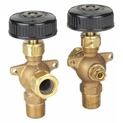 APOLLO Pengukur Air: Perunggu, 5/8 in Dia. Kaca Pengukur, 12 in Panjang Kaca Pengukur, 400°F Suhu Media Maks. - Tube-Style Sight Glasses with Check Valves