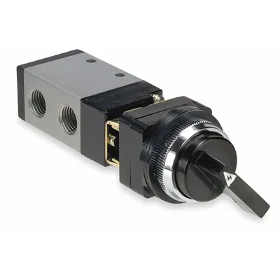 ARO Katup Kontrol Udara Manual: MaxAir, Tiga-Arah / Dua-Posisi, Knop, Hitam - ARO MaxAir Series Manual Air Control Valves