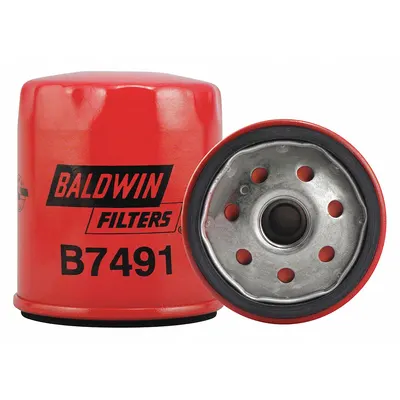 Filter Oli BALDWIN FILTERS: B7491, Ukuran Ulir 3/4"-16, Tinggi Keseluruhan 3 9/16 in, Diameter Luar 3 in - Spin-On Oil Filters