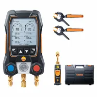 TESTO Manifold Gauge Set: 2 Valves, 3 Hoses, Series 550s, measureQuick/testo Smart (MPN 0564 5504 01)