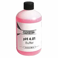 OAKTON Buffer - pH 4.01 - Color Coded Red: ACS, 500 mL Volume, Liquid, pH 4.01, Plastic, Bottle, 1 (MPN 00654-00)