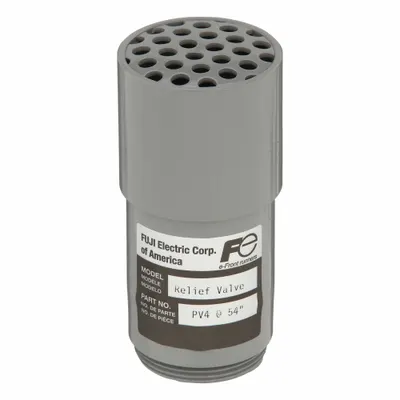 FUJI ELECTRIC Katup Pelepas Blower: Tekanan, 46 in wc Batas Prasetel - Pressure & Vacuum Relief Valves for Regenerative Blowers
