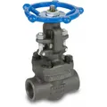 This forged steel gate valve features a rising stem and solid wedge design for positive shut-off in high-pressure systems. With a 1,975 psi CWP rating, socket x FNPT connections, and wheel operation, it is suited for on/off flow control in petroleum and gas applications such as refineries and pipelines.