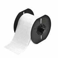 Pre-Cut Label Stock Roll: 1/2 in x 1 in, 1/2 in, Polyester, Metal Detectable, Gray (MPN B33-5-486)