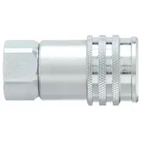PARKER Hydraulic Quick Connect Hose Coupling: 9/16 in Coupling Size, Steel, 11.36 lpm Max. Flow Rate (MPN FEM-251-6FO-NL)