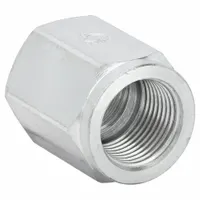 Hydraulic Hose Adapter: 3/8 in x 3/8 in Fitting Size, Female x Female, BSPT x NPT, Rigid, Straight (MPN 9044-0606)