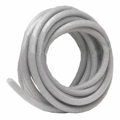 Foam backer rod used to fill deep joints before applying sealant, ensuring proper caulk depth and adhesion. Commonly used in construction, concrete expansion joints, and window or door installations to prevent three-sided adhesion and reduce sealant waste. Gray foam material, 250 ft length.