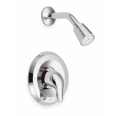 MOEN Keran Pancuran: Chateau, 2.5 gpm Laju Alir Pancuran Tetap, Kuningan, Lapisan Krom - Shower Faucets with Fixed Showerheads