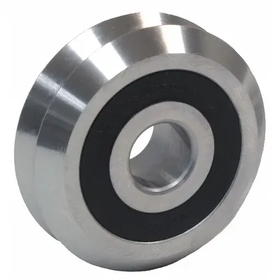 BISHOP-WISECARVER Rol Yoke: Diameter Rol 1 13/64 in, Alur-V, Baja Tahan Karat - Corrosion-Resistant V-Groove Yoke Track Rollers