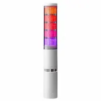 PATLITE Tower Light Assembly: 5 Tier, Sounder Tier Included, IP54, Direct Wire, 60 mm Overall Dia (MPN LA6-5DTNWB-POE)