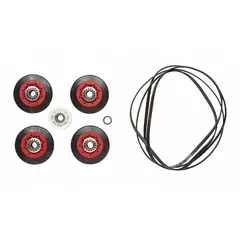 OEM repair kit for Whirlpool dryers, containing components to address common operational issues. Suitable for maintenance and repair of laundry equipment in commercial and residential settings.