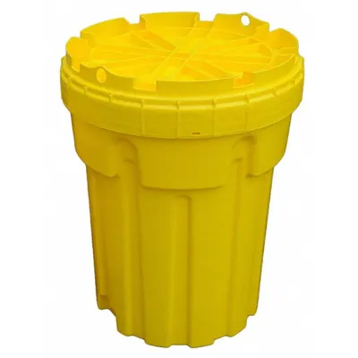 ULTRATECH Overpack Drum: LDPE, 30 gal, Screw-On Lid, Unlined/No Interior Coating - Nestable Plastic Overpack Drums