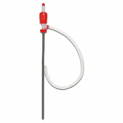 ACTION PUMP Hand Pump: Siphon, Pump with Discharge Hose, Piston, 5 gal per stroke - Hand Siphon Sanitary Drum Pumps
