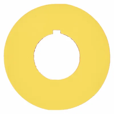 EATON Legend Plate: 30 mm Panel Mounting Size, Round, 2 in Overall Dia - Push-Button Rings & Plates