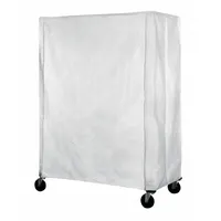 EAGLE GROUP Utility Cart Cover: White, Nylon, Hook-and-Loop, 72 in Wd, 63 in Ht, 24 in Dp (MPN CVC-63-2472)