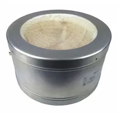Metal-housed heating mantle with aluminum construction, rated for 600 W maximum wattage and 400°C maximum temperature. Includes a 4 ft 2-wire cord with locking connector. Requires a separate controller for operation. Suitable for controlled heating of round-bottom flasks in laboratory synthesis, distillation, and extraction processes.