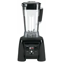 This heavy-duty blender features a 3 1/2 hp motor and a 64 oz copolyester container. It offers 2 speeds with a pulse function, operated by a switch. Suitable for blending food and beverages in commercial kitchens, bars, and restaurants. Operates on 120V AC.