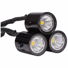This KASCO fountain lighting system uses six LED bulbs, each rated at 11W and 120V AC, with a 200 ft cord length. Designed for underwater illumination in decorative ponds, water features, and fountains, it provides energy-efficient lighting to enhance nighttime aesthetics and safety around aquatic environments.