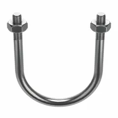 This stainless steel U-bolt is designed for securing 3 1/2 in pipe to structural supports. It features a 1/2"-13 thread size and a 5 1/2 in inside height. Commonly used in plumbing, HVAC, and process piping systems where corrosion resistance is required.