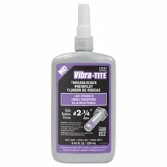 Purple, low-strength threadlocker supplied in an 8.45 fl oz bottle. Designed for fasteners that require a removable hold, such as adjusting screws and small fasteners. Allows disassembly with hand tools.