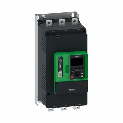 SCHNEIDER Soft Start: 208-690V AC, 410 A Arus Keluaran, Dengan Bypass, IP00, 60/50 Hz - Schneider Altistart ATS 490
