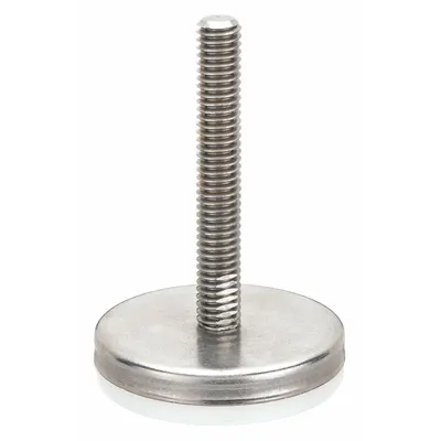 S & W Dudukan Perataan Ujung Jantan: Stud Tetap, Ukuran Ulir 1/2"-13, 3.19 in - Fixed Male Leveling Mounts