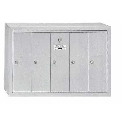 SALSBURY INDUSTRIES Kotak Surat: 4B+, 5 Pintu, Vertikal, 19 in T x 29 3/4 in L x 7 1/2 in D, Pemasangan Permukaan - Multi-Unit Mailboxes